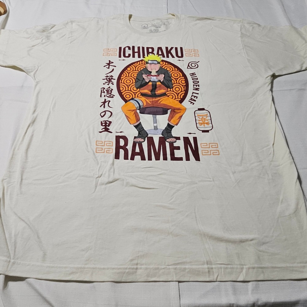 Naruto Shippuden Ichiraku Ramen T-Shirt Anime Manga Hidden Leaf Unisex 2XL XXL